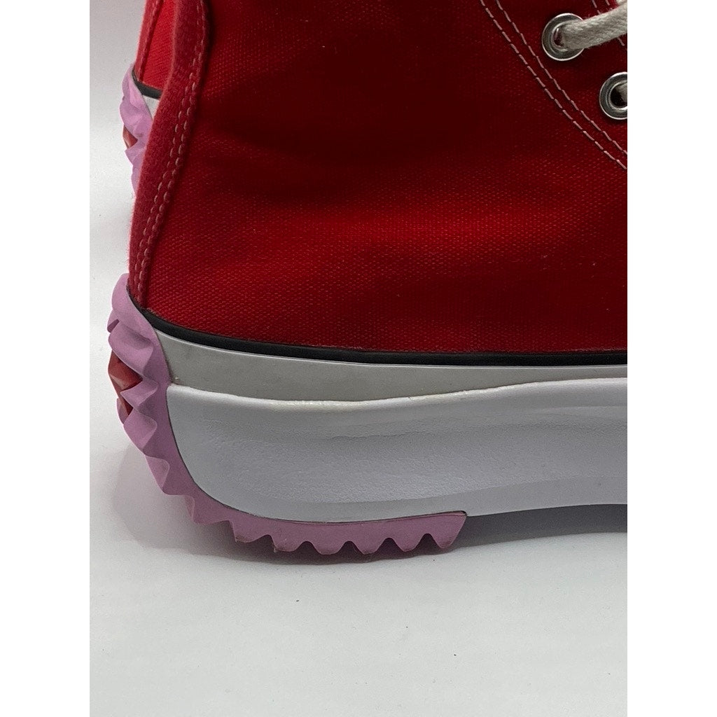 CONVERSE Unisex Adult Red-White Run Star Hike Canvas Platform Sneakers SZM8/W9.5