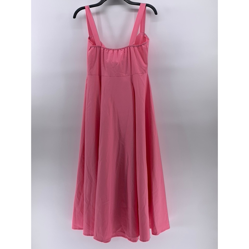 UNBRANDED Women's Light Pink Sweetheart Neckline A-Line Maxi Dress SZ M