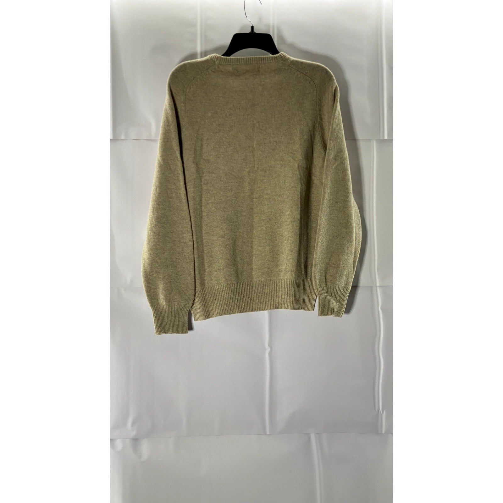 J.CREW Men's Tan Crewneck Lambswool Pullover Sweater SZ M