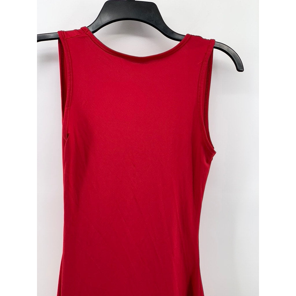 UNBRANDED Women's Red Open-Back Sleeveless Mini Dress SZ S