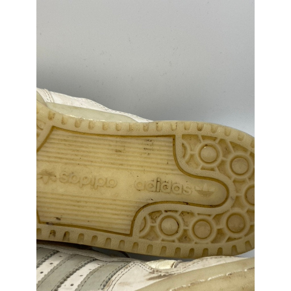 ADIDAS Men's White Talc Sesame Forum Low Lace-Up Sneakers SZ 7