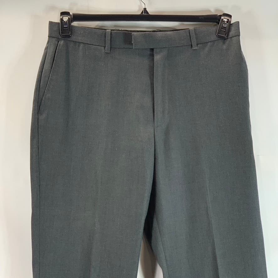 PERRY ELLIS PORTFOLIO Men's Gray Folio-Flex Modern-Fit Dress Pant SZ 34x32