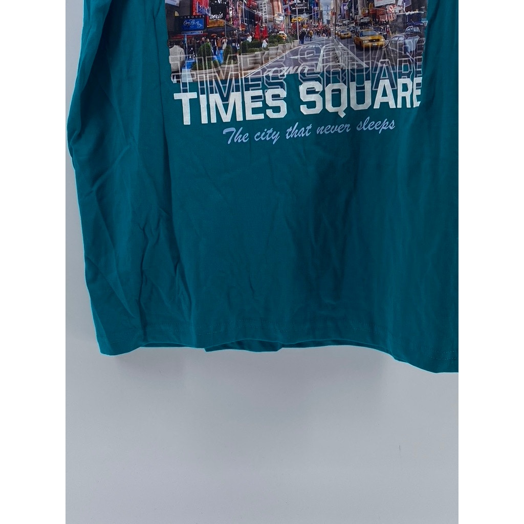 VERTICAL SPORTS Men's Blue New York Times Square Graphic Scoop-Neck Tank SZ M