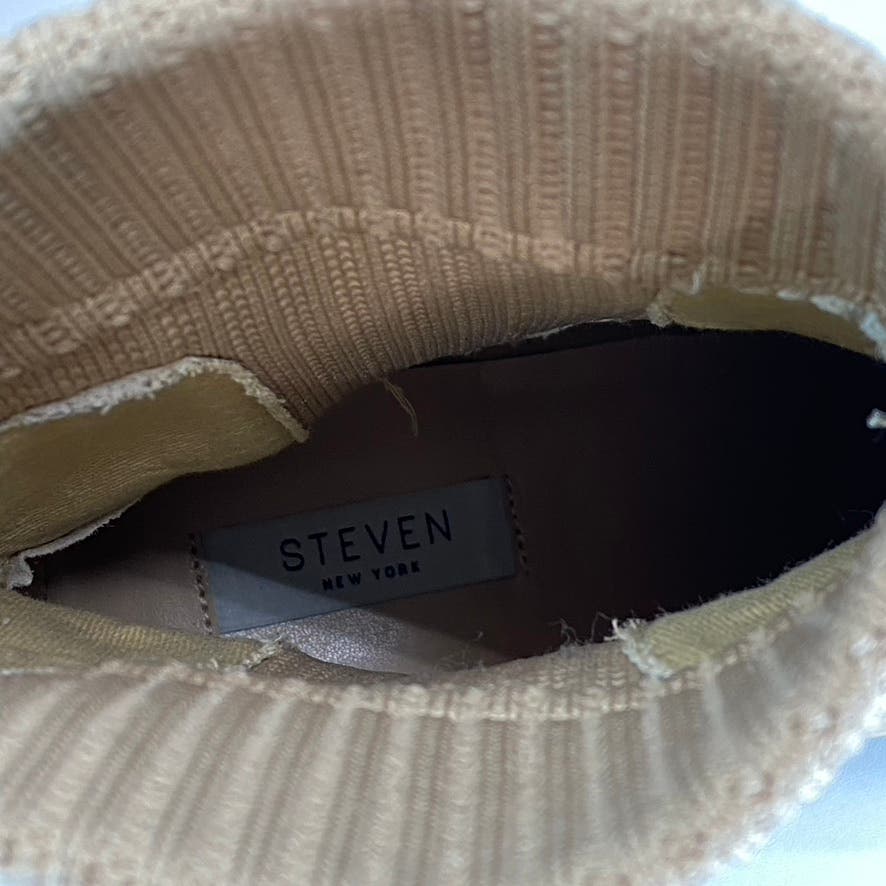 STEVEN NEW YORK Women's Tan Darla Lug-Sole Pull-On Sock Boots SZ 9