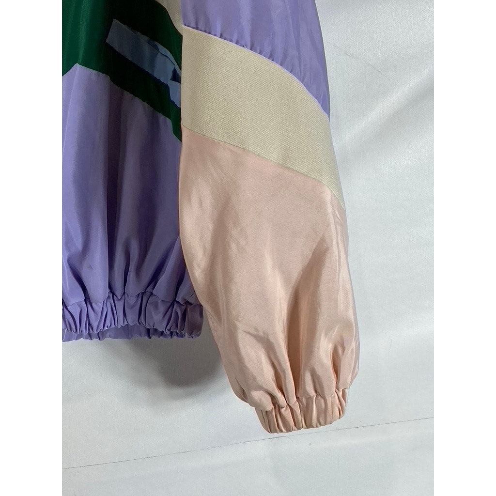 COTTON SUGARS Women's Pastel Multicolor Dodo Clinique Windbreaker Jacket SZ M