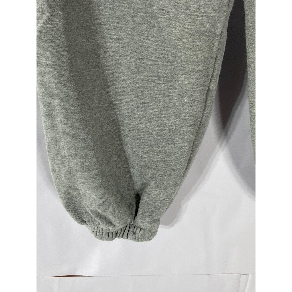 BRILLIANT Women's Light Gray Elastic-Waist Pull-On Jogger Sweatpants SZ M