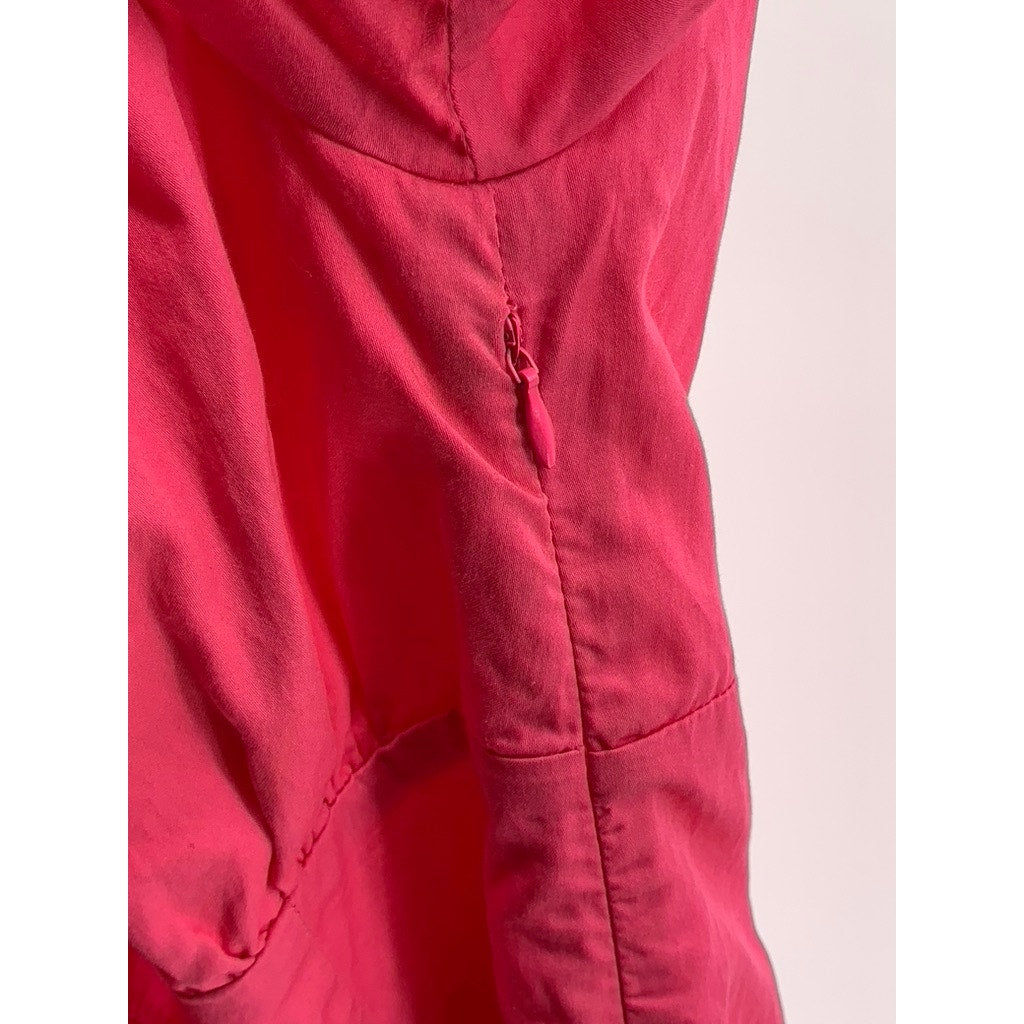 BEGINNING BOUTIQUE Women's Pink Deep V-Neck Short Sleeve A-Line Mini Dress SZ S