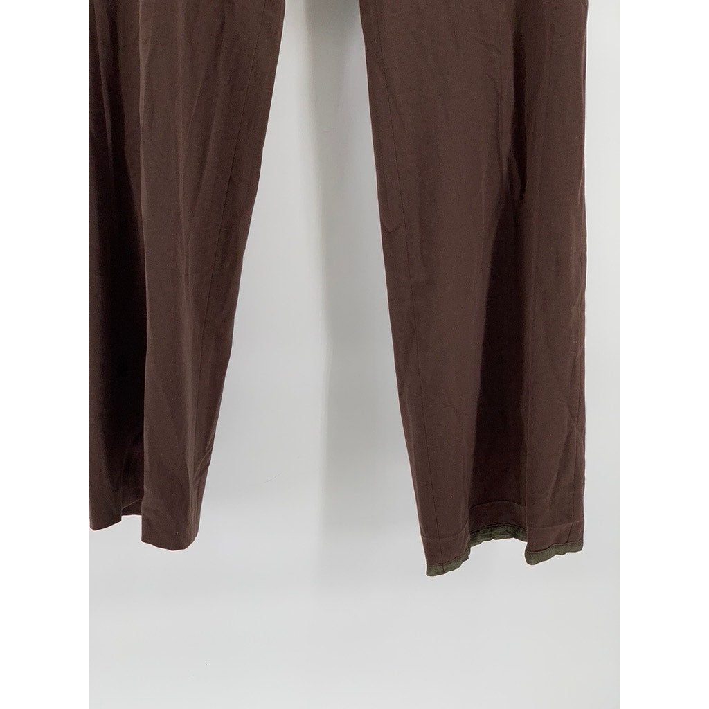 STYLE & CO Women's Brown Stretch Wide-Leg Pants SZ 12