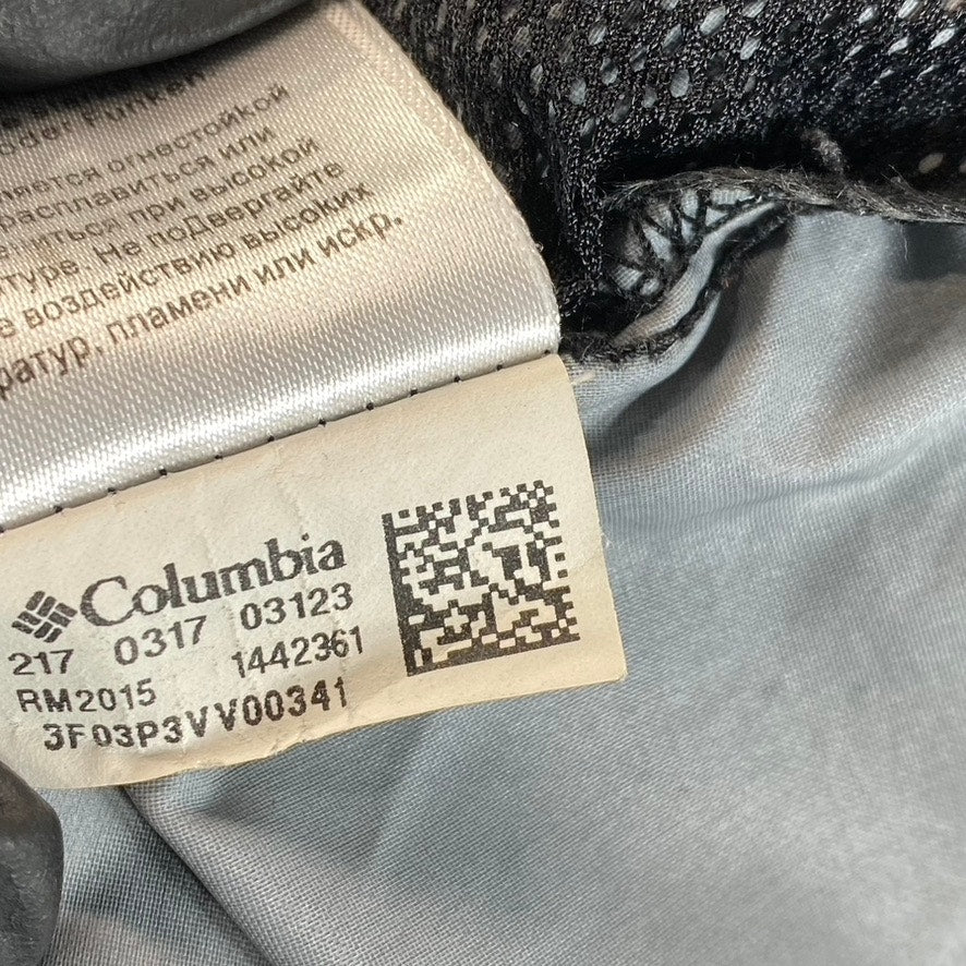 COLUMBIA Men's Black/Grey Glennaker Lake Full-Zip Vintage Rain Jacket SZ M