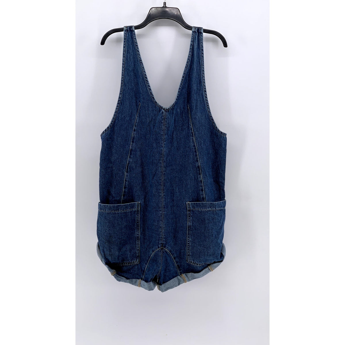 WE THE FREE Women's Blue Denim High Roller Shortall SZ M