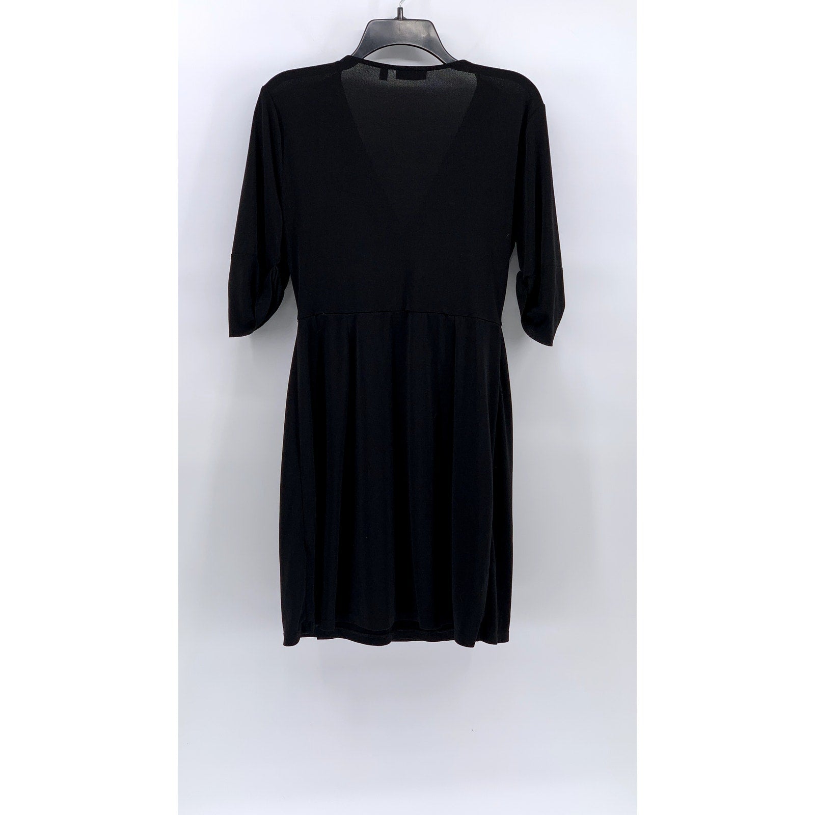 APT. 9 Women's Black Surplice Elbow-Sleeve Mini Dress SZ M