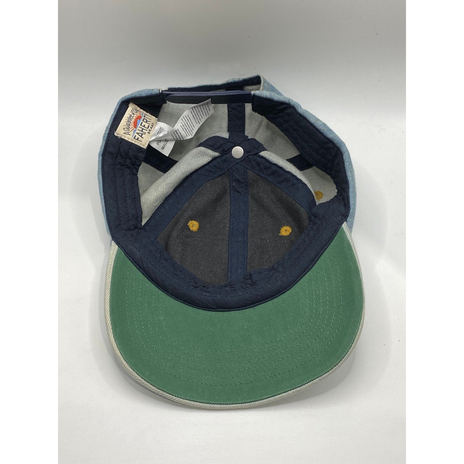 FAHERTY BRAND Men's Light Blue Denim Mountain Patch Baseball Hat SZ OS