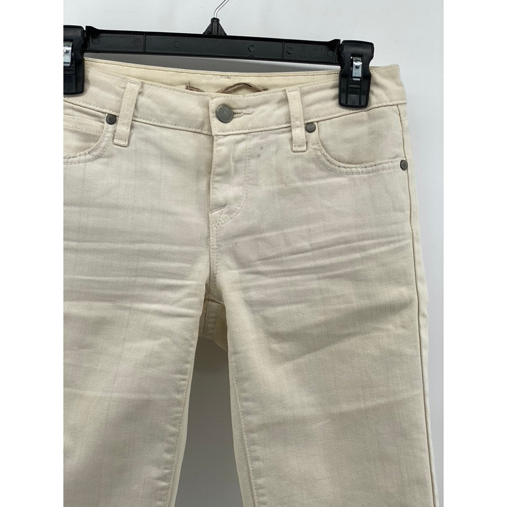 VINCE. Women's White Denim Five-Pocket Bermuda Shorts SZ 24