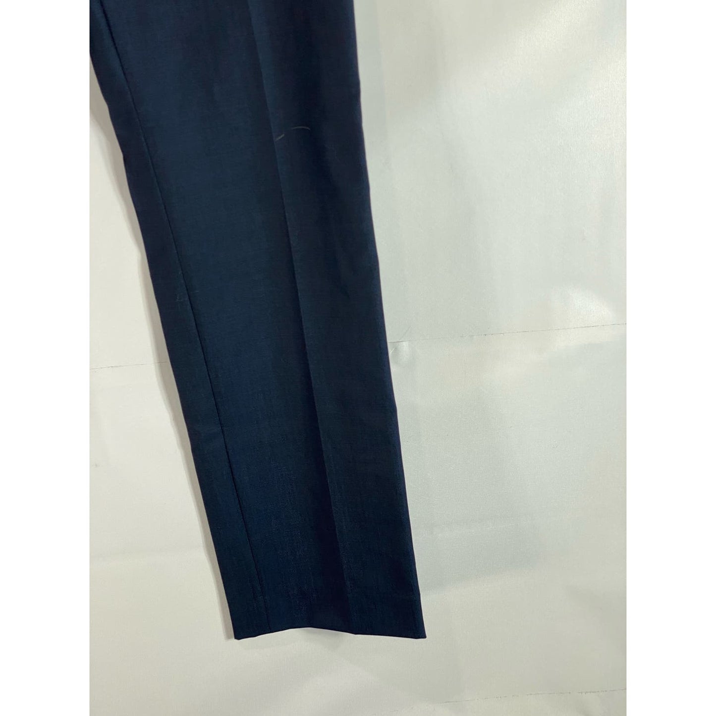 TOPMAN Men's Navy Straight-Leg Wool-Blend Flat Front Pants SZ 32R