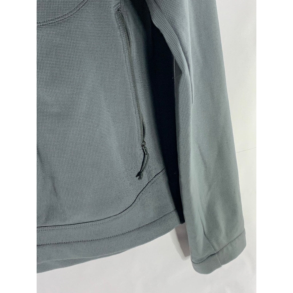 THE NORTH FACE Men's Gray Textured Embroidered Logo Zip-Up Jacket SZ S