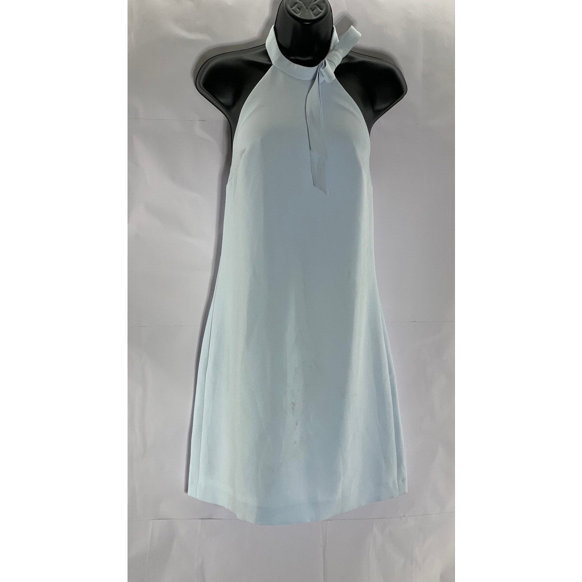 CLUB MONACO Women’s Light Blue Bowee Halter Sleeveless A-Line Mink Dress SZ 4