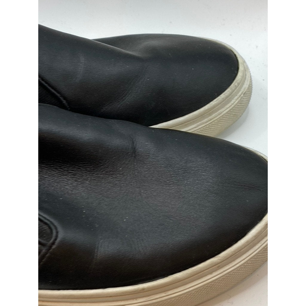 CASLON Women's Black Leather Round-Toe Slip-On Casual Mule Shoes SZ 9.5