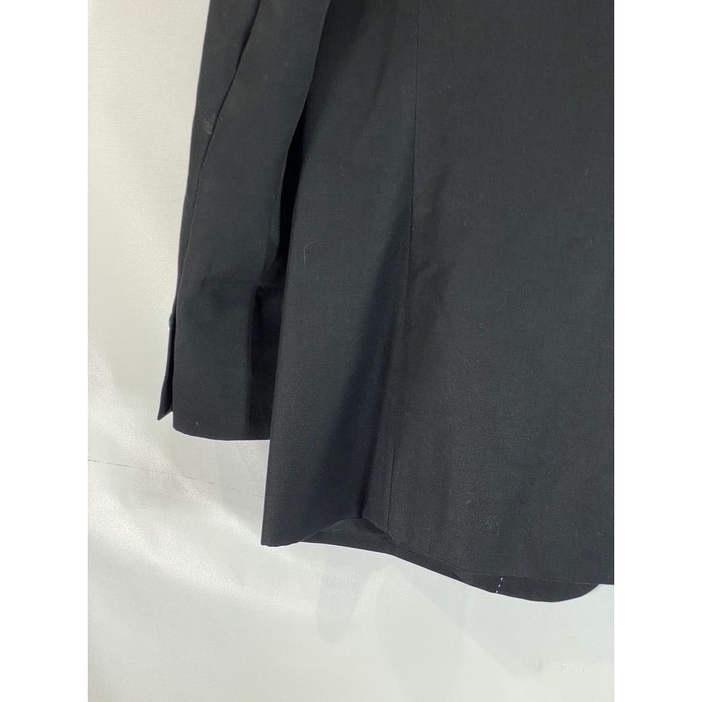 J.CREW Men's Solid Black Short Three-Button Suit Jacket SZ 40S