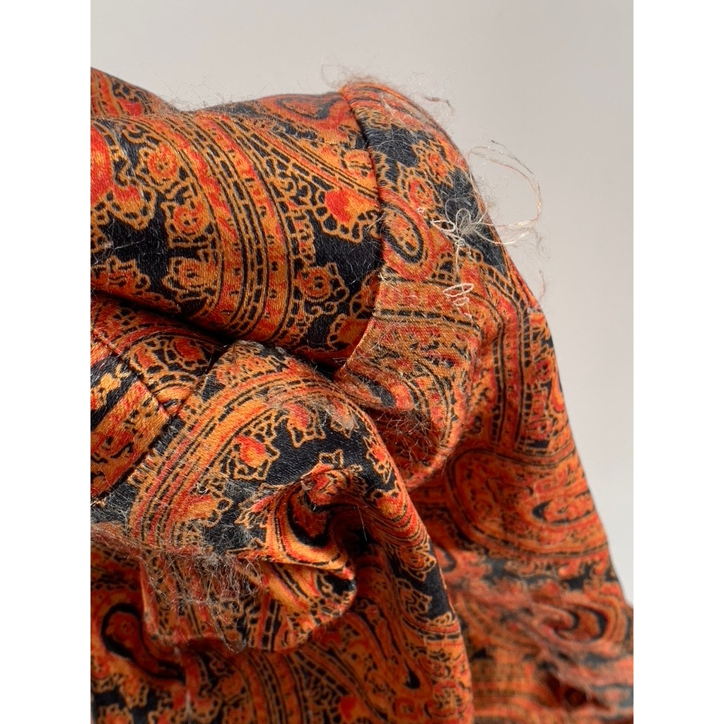 CINQ A SEPT Women's Orange Paisley Print One-Button Notch Collar Blazer SZ 10