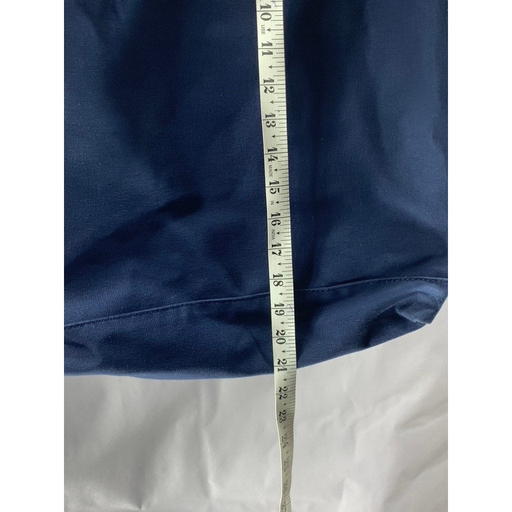 MONACLE Unisex Navy Blue Logo Snap-Button Canvas Shoulder/Handbag