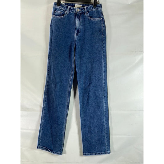 PACSUN Women's Dark Indigo 90's Boyfriend Five-Pocket Straight-Leg Jeans SZ 25