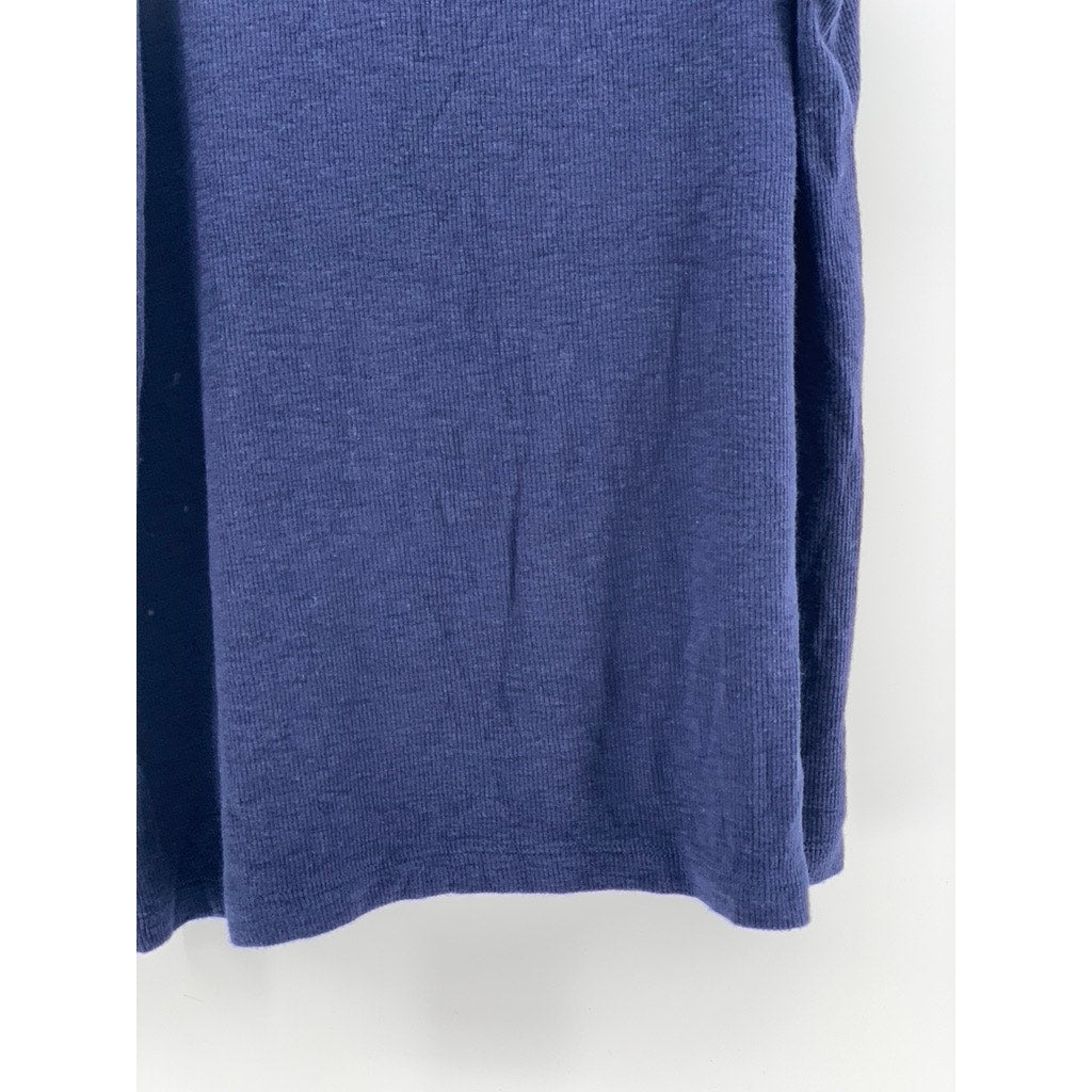 AERIE Women's Navy Ribbed Casual Tank Top SZ L