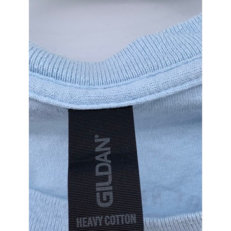 GILDAN Men’s Light Blue Graphic Short Sleeve T-Shirt SZ L