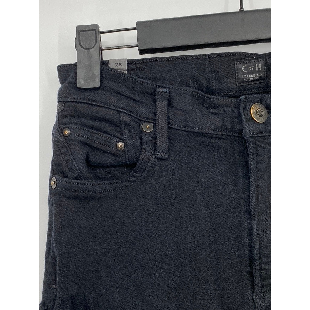 CITIZENS OF HUMANITY Women's Black Solid Skinny-Leg Ankle Jeans SZ 24