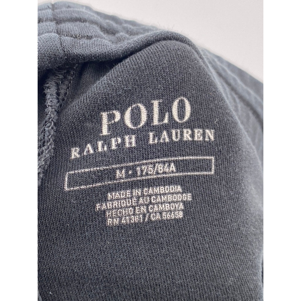 POLO RALPH LAUREN Men's Black-White Side Stripe Pull-On Track Pants SZ M