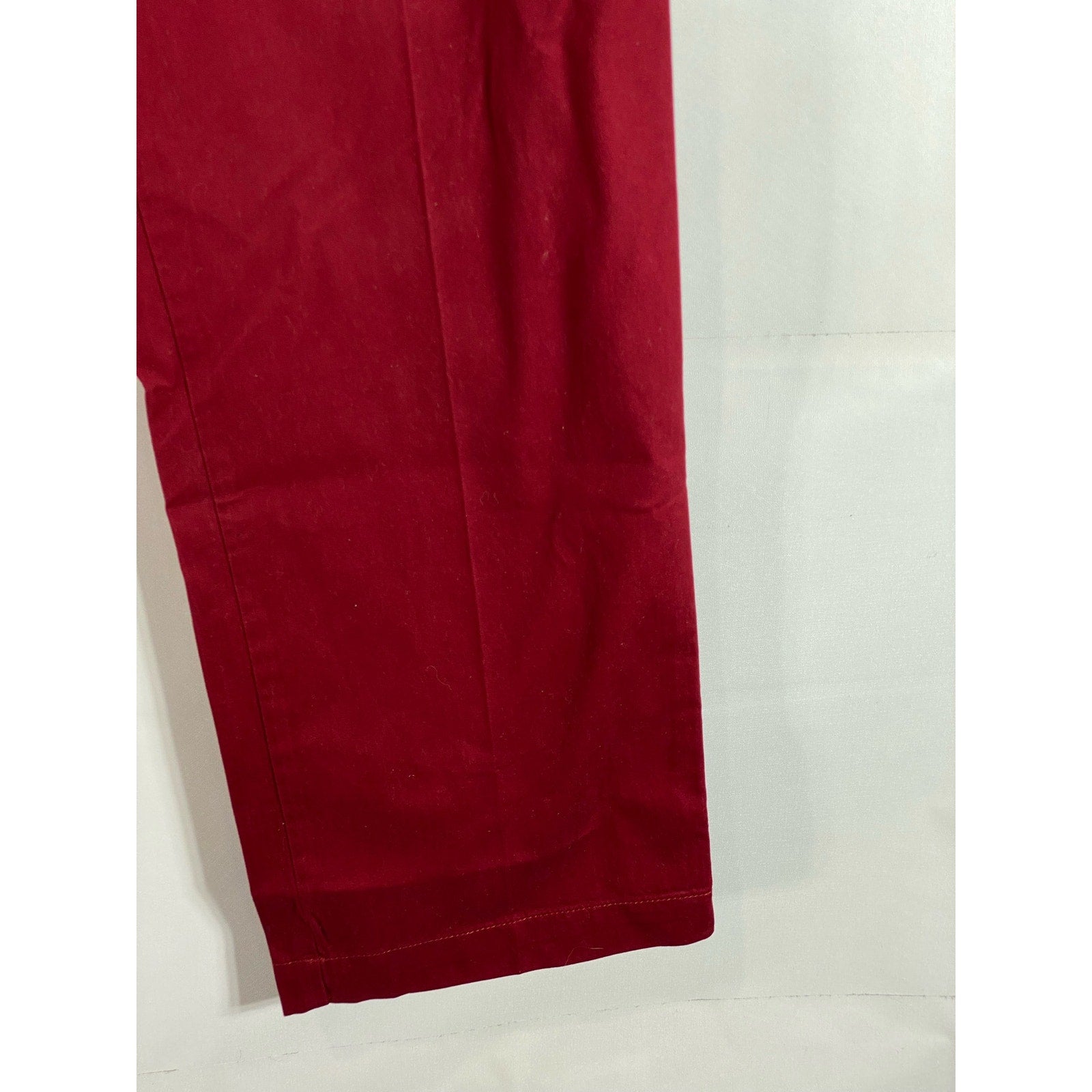 LACOSTE Men's Red Classic-Fit Straight-Leg Twill Chino Pant SZ 34