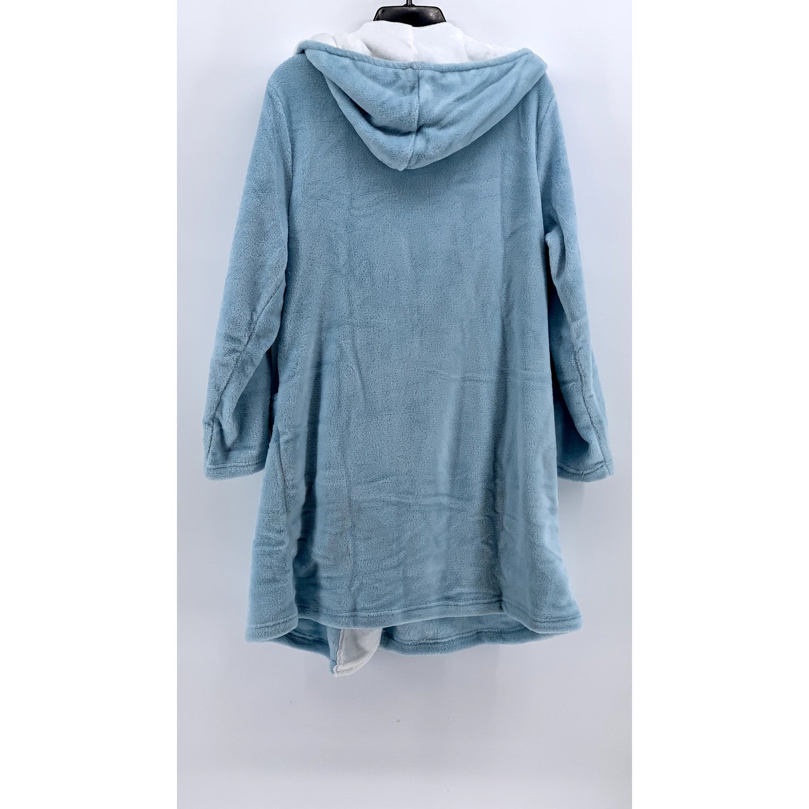 PAULA DEEN Women's Light Blue Wrap Hooded Soft Robe SZ S
