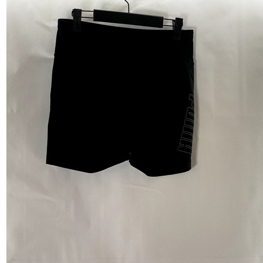 PUMA Women's Black Logo Pull-On 4" Biker Shorts SZ M