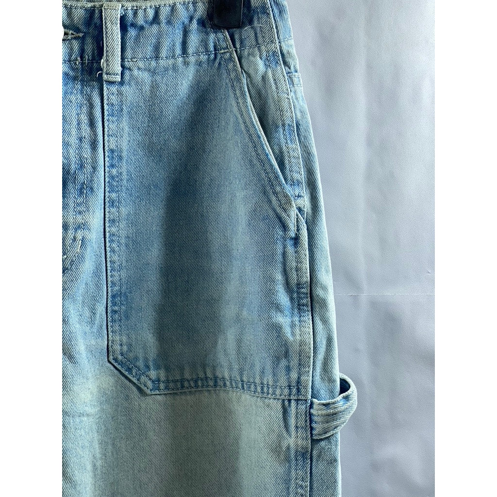 PULL&BEAR Women’s Light Blue Denim Straight-Leg Mom Jeans SZ 2