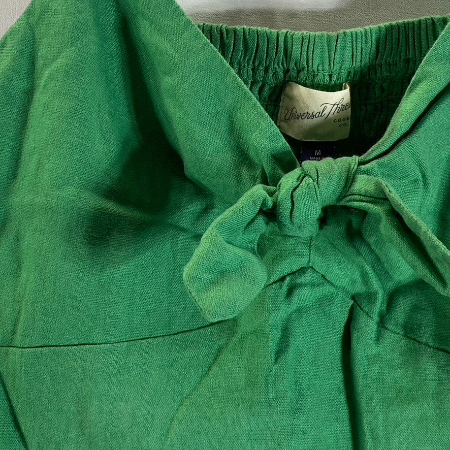 UNIVERSAL THREAD Women's Dark Green Tie-Front Adjustable Strap Crop Top SZ M