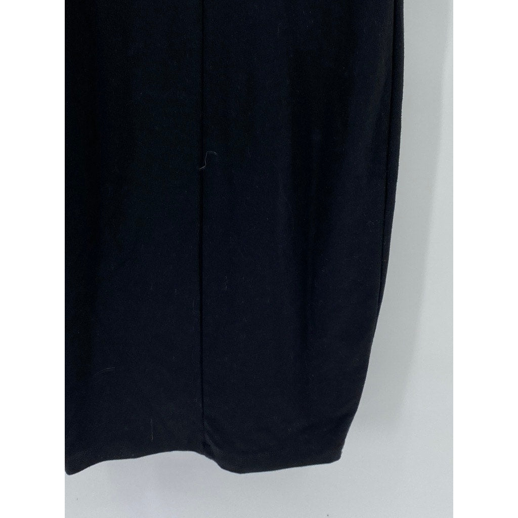 ZARA Women's Black Mock-Neck Sleeveless Bodycon Midi Dress SZ S