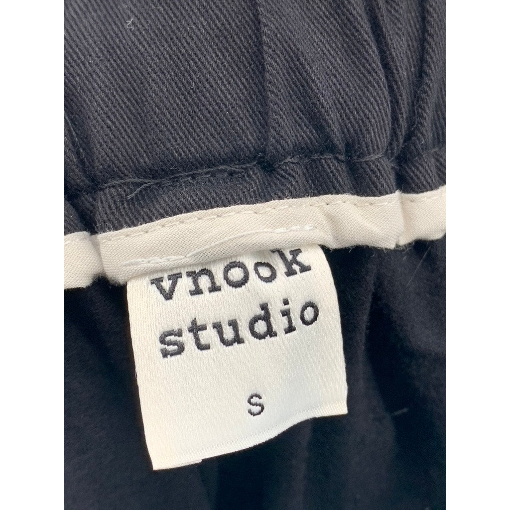 VNOOK STUDIO Women's Black Wide-Leg Relaxed Fit Pant SZ S