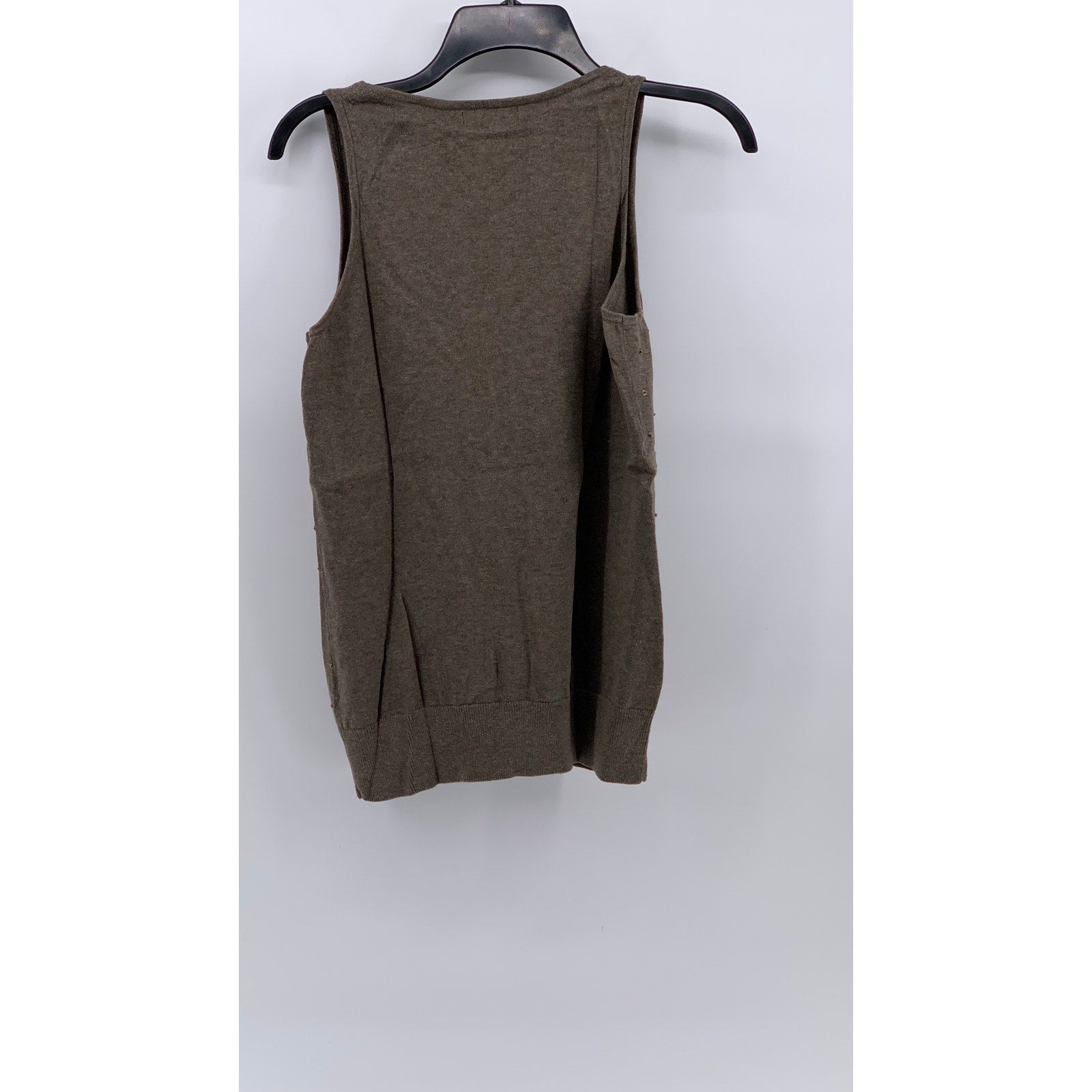 BANANA REPUBLIC Women’s Brown Knit Scoop-Neck Sequin Embellished Tank Top SZ M