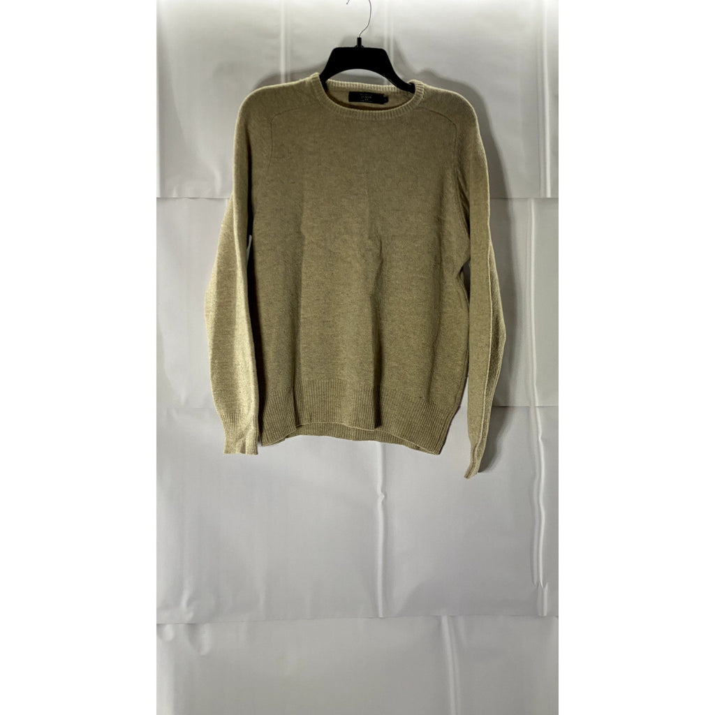 J.CREW Men's Tan Crewneck Lambswool Pullover Sweater SZ M