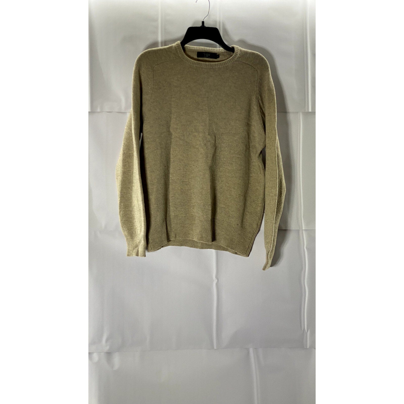 J.CREW Men's Tan Crewneck Lambswool Pullover Sweater SZ M