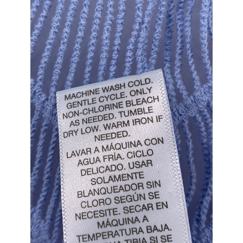 TIME & TRU Women's Blue Floral Open Front Cardigan SZ OS
