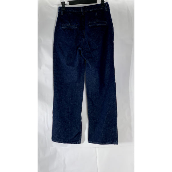 & OTHER STORIES Women's Dark Blue Denim Wide Leg Regular-Fit Jean SZ 27