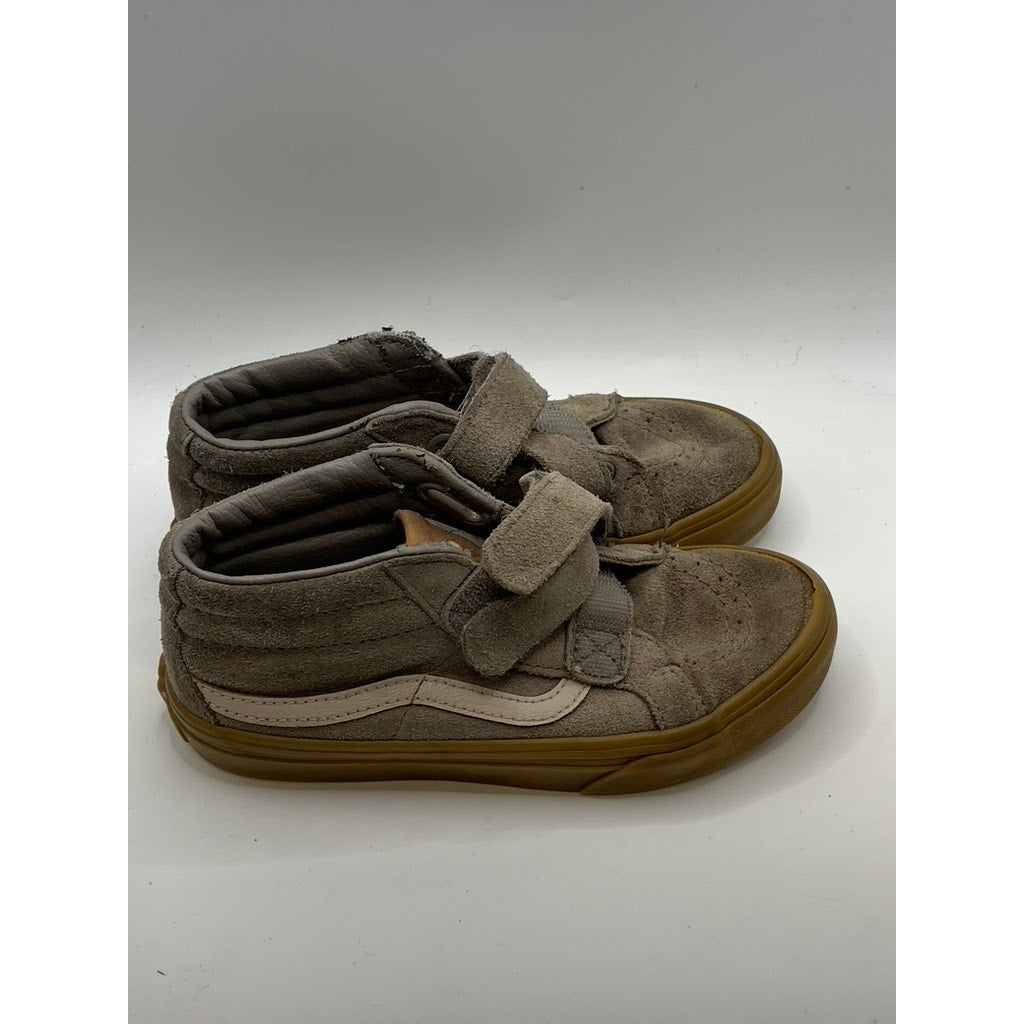 VANS Kids Gray Suede Hi-Top Gum Sole Sneakers SZ 13.5