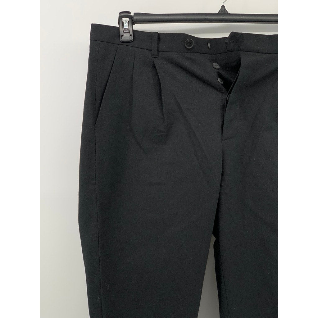 ALLSAINTS Men's Black Pleated Tallis Trouser Pant SZ 32