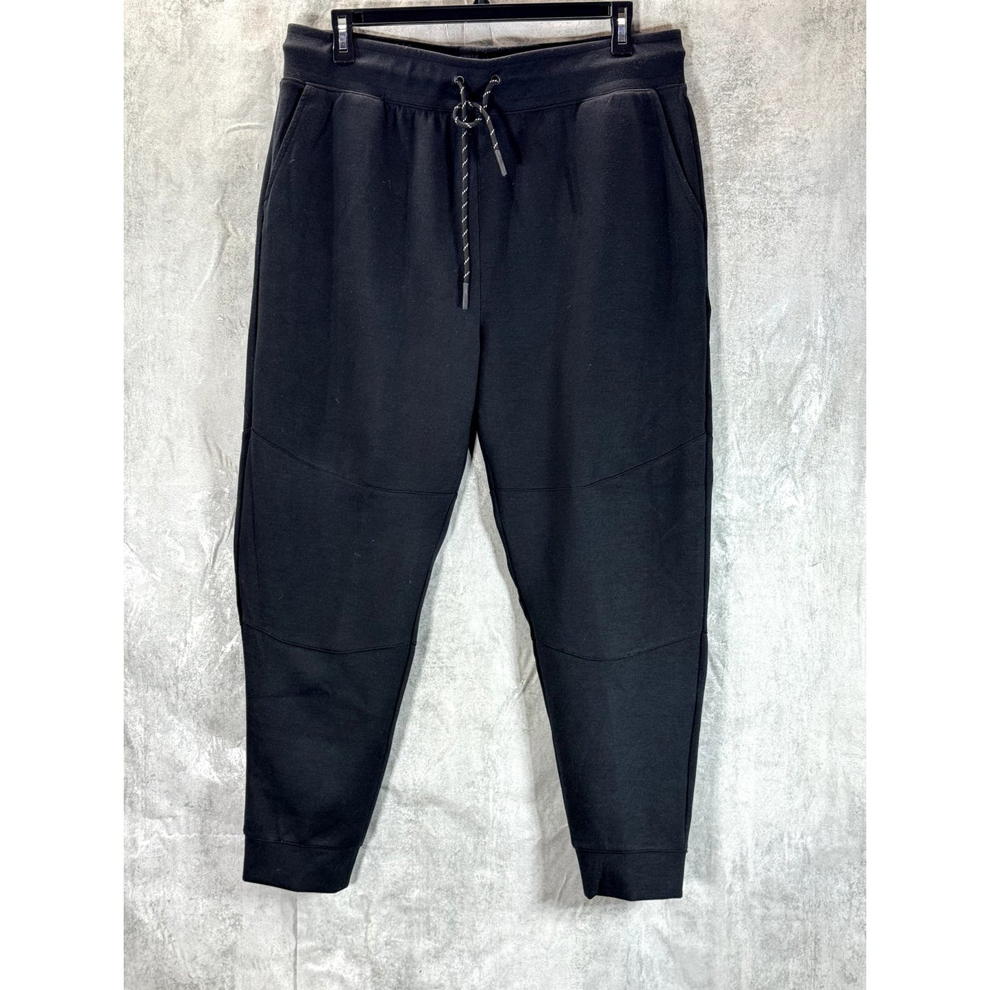 LUCKY BRAND Men's Jet Black Solid Breathe Easy Tech Fleece Jogger SZ XL