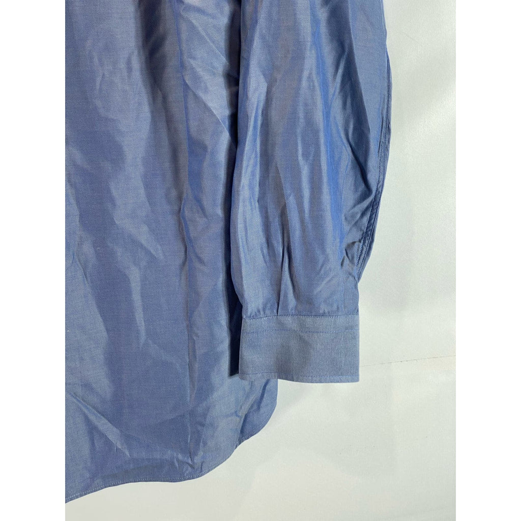 BRIONI FOR NEIMAN MARCUS Men's Blue Button-Up Long Sleeve Shirt SZ S