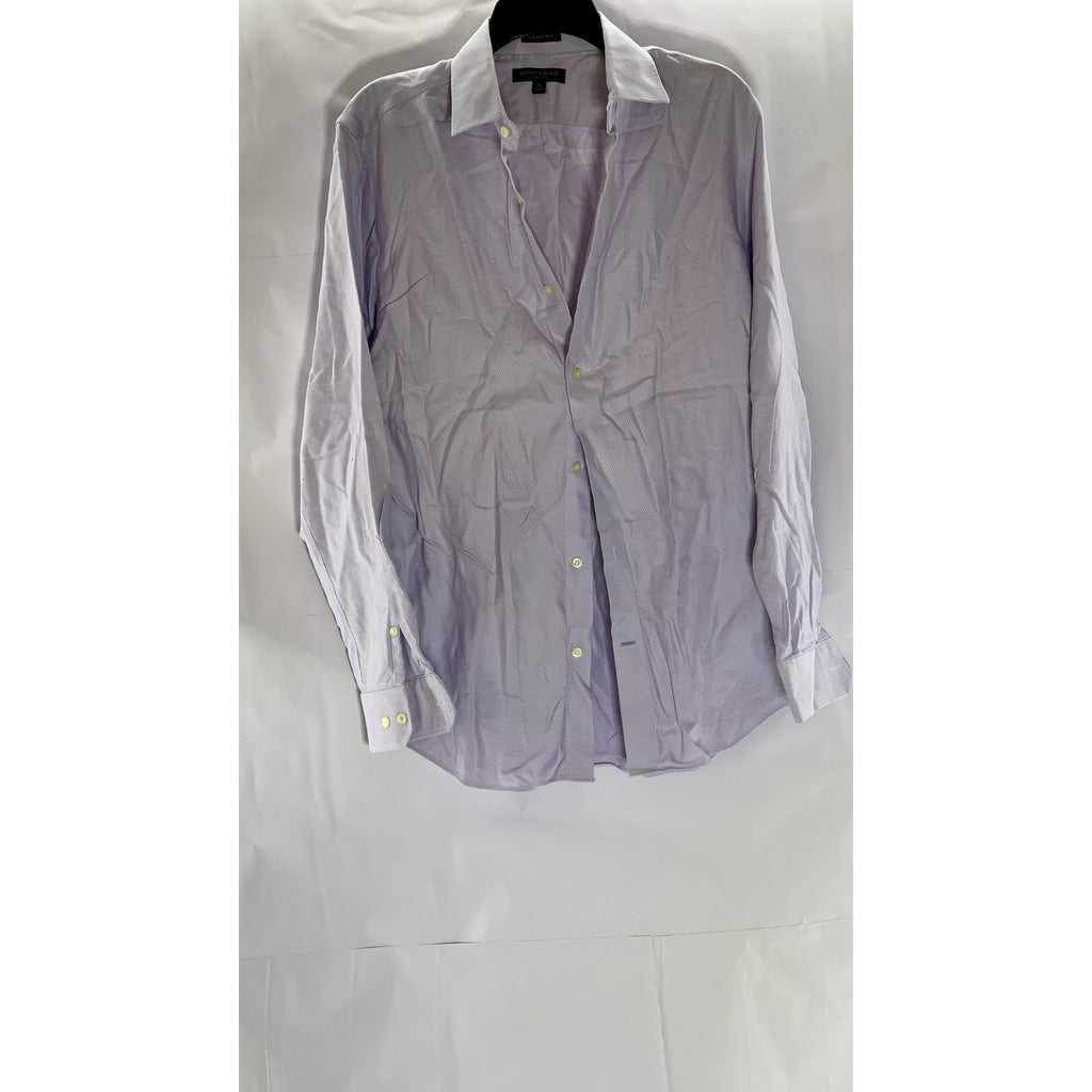 BANANA REPUBLIC Men's Light Pink Textured Grant Fit Button-Up Shirt SZ M