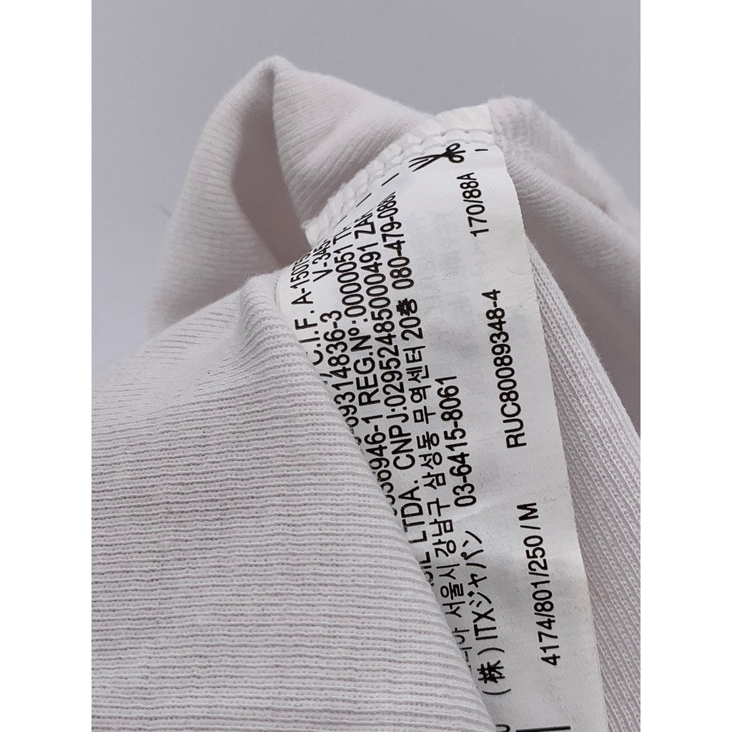 ZARA Women's White Crewneck Cropped Muscle T-Shirt SZ M