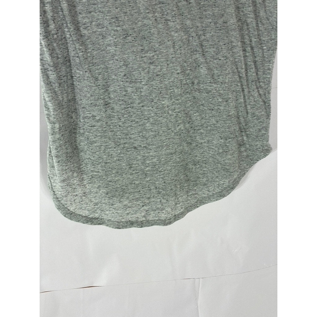 ANTHROPOLOGIE THREE FEATHER Women's Heathered Gray Crewneck Oversized Top SZ S