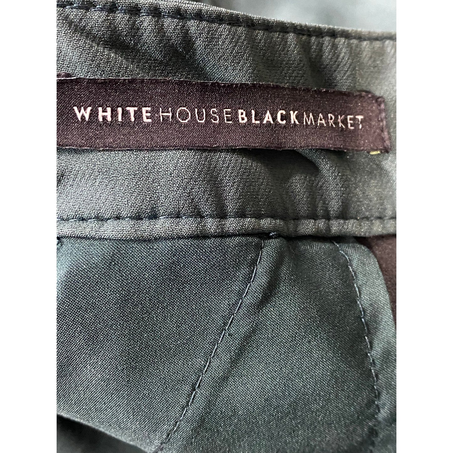 WHITE HOUSE BLACK MARKET Women's Dark Green The Skinny Ankle Pant SZ M