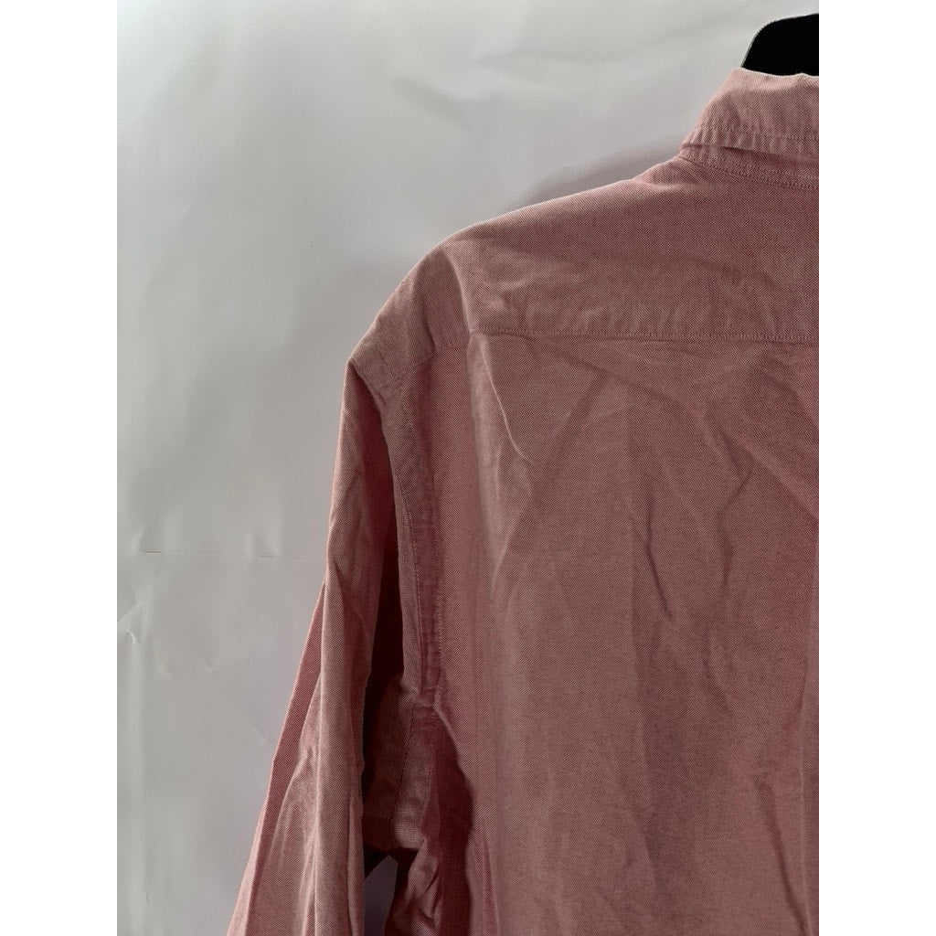 RALPH LAUREN Men's Red Regular-Fit Button-Up Cotton Long Sleeve Shirt SZ XL